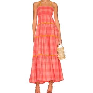 Vanina Dress by Sundress Bright neon flowy maxi dress